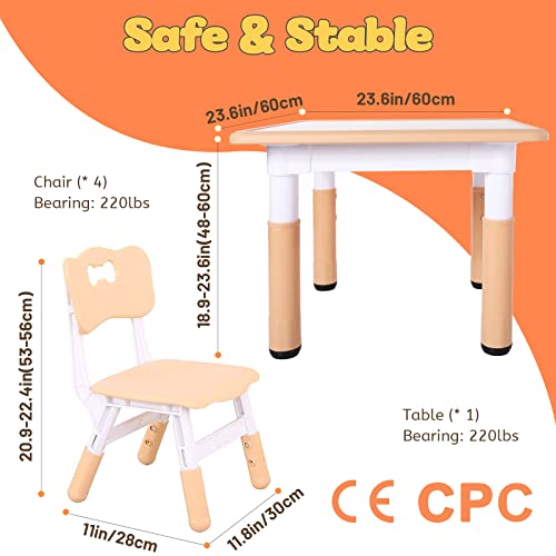 Kids Table and 4 Chairs Set