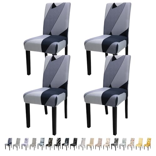 Pattern Chair Covers for Dining Room Set of 4