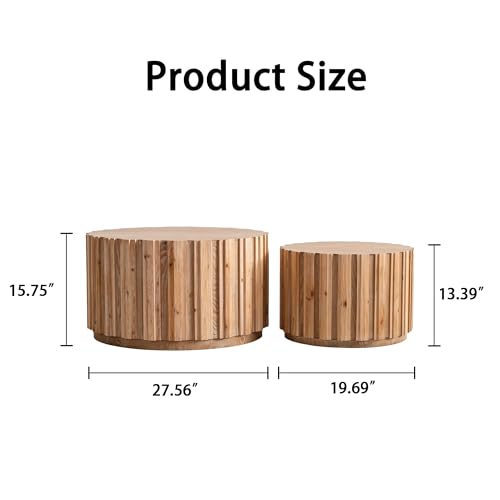 Nesting Round Coffee Table Set of 2 (2 Count)