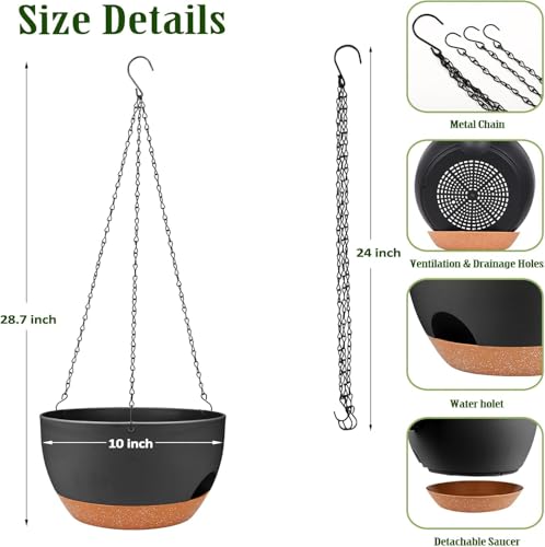Self Watering Hanging Planters 2 Pack (2 Count)