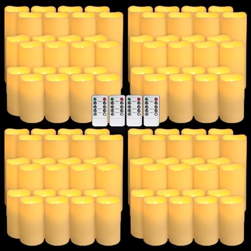 96 Pack LED Flameless Candles with Remote Control (96 Count)