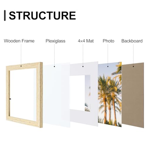 8x8 Picture Frames Set of 9 for Wall or Tabletop Display (9 Count)