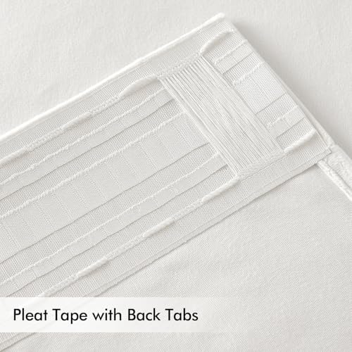 White Velvet Pinch Pleat Blackout Curtains W52 X L84 Inches (2 Count)