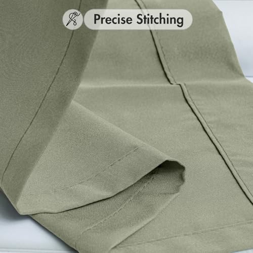 Sage Green Privacy Sheer Curtains 2 Panels 42W x 90L (2 Count)