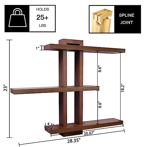 Variable Floating Shelves Wood Set of 3