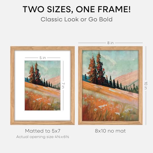 8x10 Natural Oak Picture Frame
