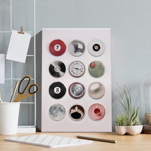 Colorful Vintage Disco Ball Canvas Wall Art