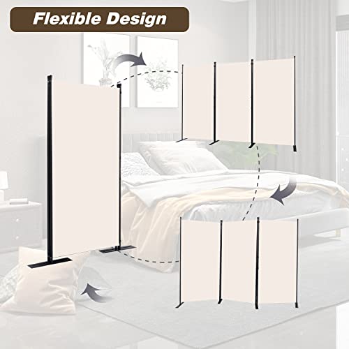 Room Divider 3 Panel Folding Privacy Screens with Wider Feet