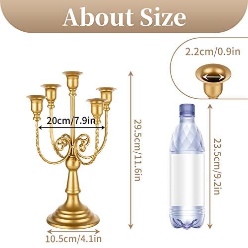 Gold Candelabra Candle Holders for Wedding Christmas