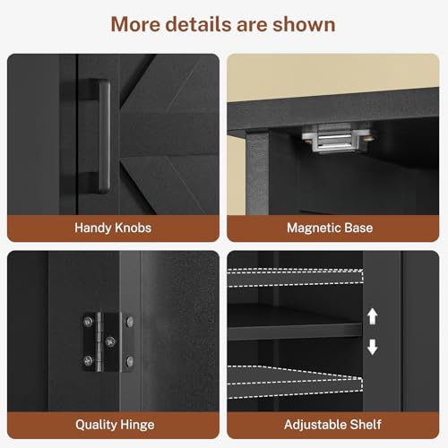 Tall Storage Cabinet with Door Shelves & Drawer