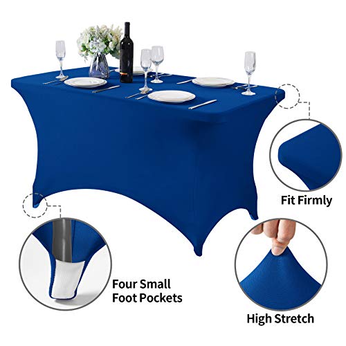 Spandex Table Cover for 4FT Table Universal Fitted Stretch Tablecloth for Party