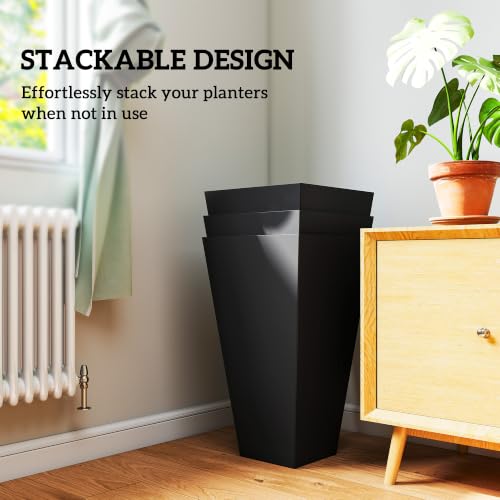 28 in Tall Planters for Outdoor Plants (3 Count)