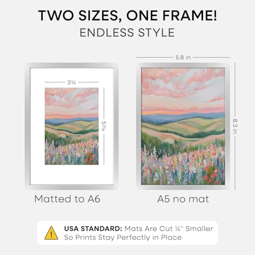 A5 Silver Picture Frame