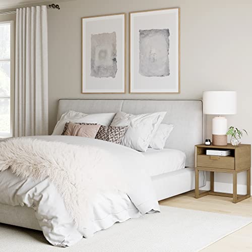 Luke Modern Nightstand Side Accent or End Table with Storage Drawer
