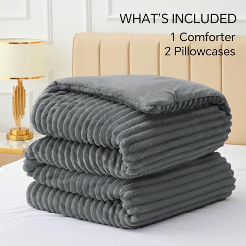 Fleece Full Comforter Set
