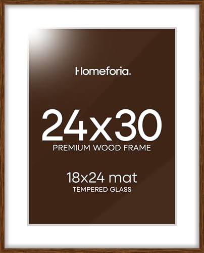 24x30 Brown Oak Picture Frame