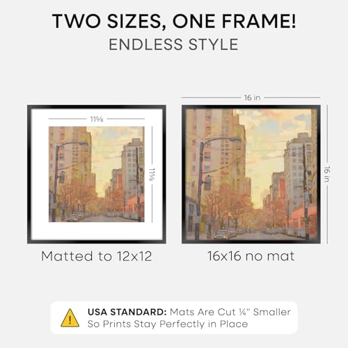 16x16 Black Picture Frame