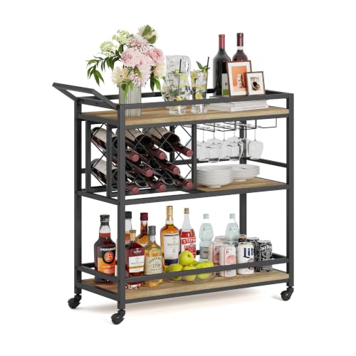 Bar Cart with Wheels