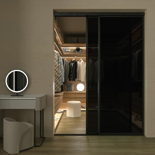 Glass Room Divider and Sliding Glass Closet Doors