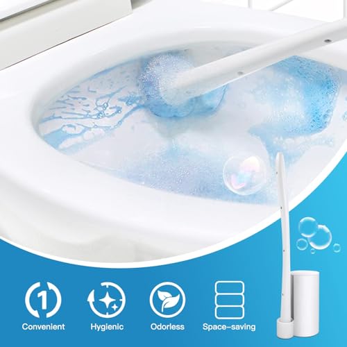 Disposable Toilet Brush Holder Set Toilet Wand (2 Count)