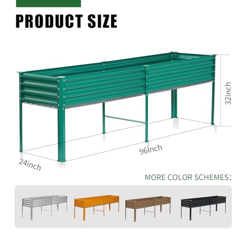 Galvanized Raised Garden Bed with Legs