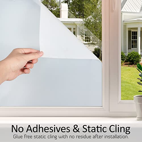White Frosted Glass Window Privacy Film (24.19 Sq Ft)