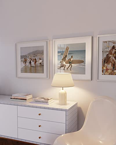 Solid Oak Wood 20”x20” Picture Frames Matted to 16”x16” Set of 3 (3 Count)