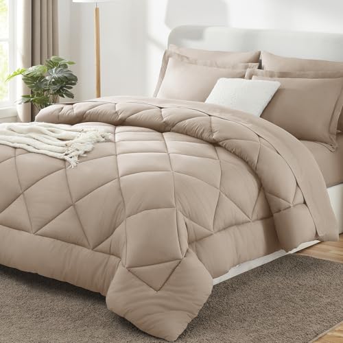 King Comforter Set 102"x90" Wheat