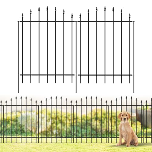 32” x 12’ No Dig Metal Garden Fence with Stakes