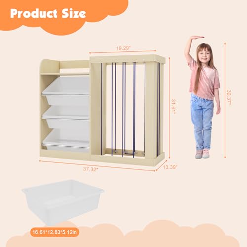Kids Bookshelf Toy Storage w (4 Count)