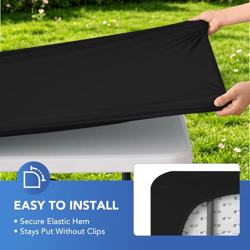 Fitted Tablecloth for 6 Foot Rectangle Tables (4 Count)