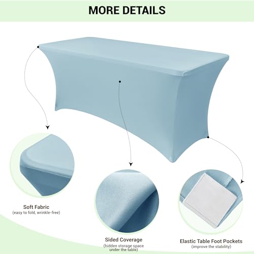 8ft Stretch Spandex Table Cover (2 Count)