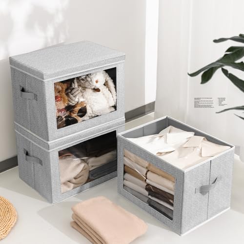 Fabric Storage Bins with Lids (4 Count)