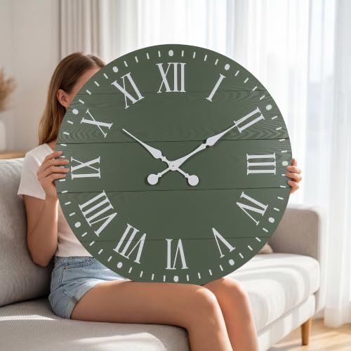 Large Wall Clock with Roman Numeral