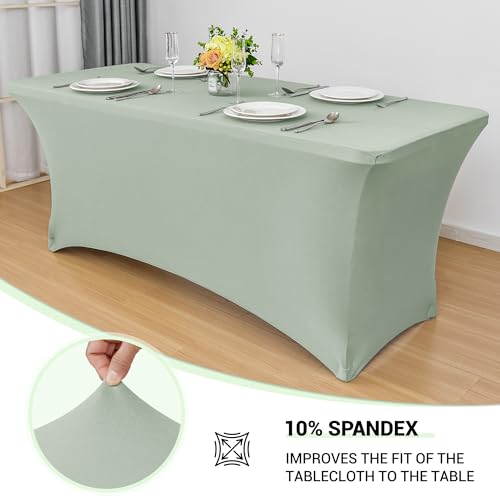 6ft Spandex Table Cover for Folding Tables (2 Count)
