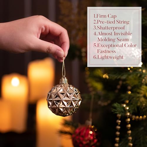 50ct Christmas Tree Decorations Ball Ornaments 2.36 Inches (50 Count)