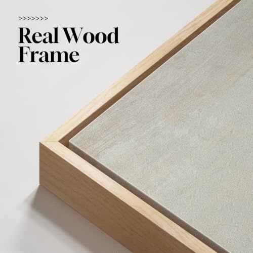 Framed Sage Green Abstract Landscape Wall Art for Bedroom