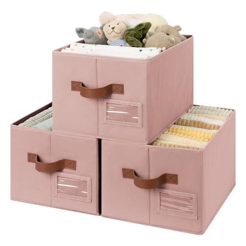 Closet Shelf Baskets with Label (3 Count)