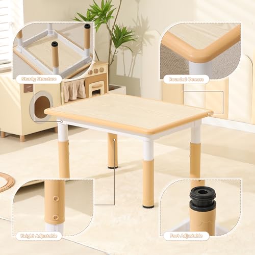 Height Adjustable Kids Table and Chairs