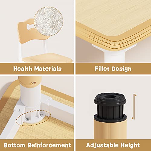 Height Adjustable Toddler Table and 4 Chairs Set