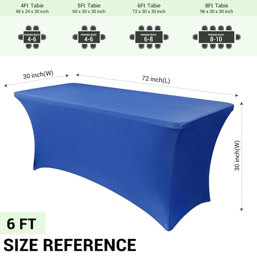 6ft Stretch Spandex Table Cover (2 Count)
