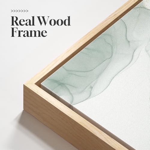 Large Framed Sage Green Abstract Wall Art for Living Room (3 Count)