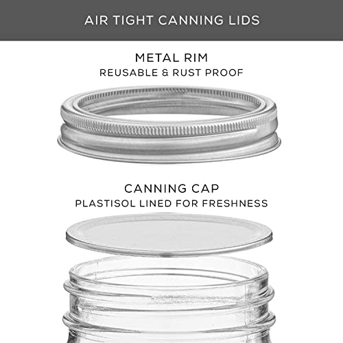 32 Oz Mason Jars With Lids (6 Count)