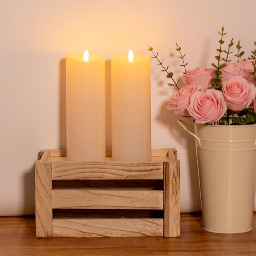 Outdoor Flameless Candles with Remote Timer (2 Count)