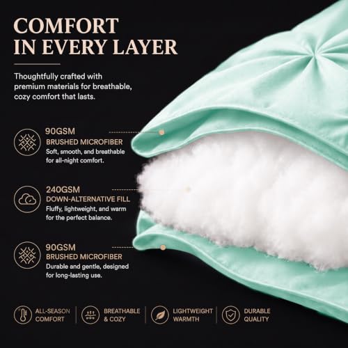 Queen Comforter Set Mint Green