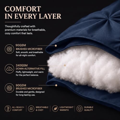 Oversized Queen Comforter Set Navy