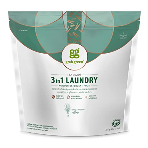 3-in-1 Laundry Detergent Pods, 132 Count, Vetiver