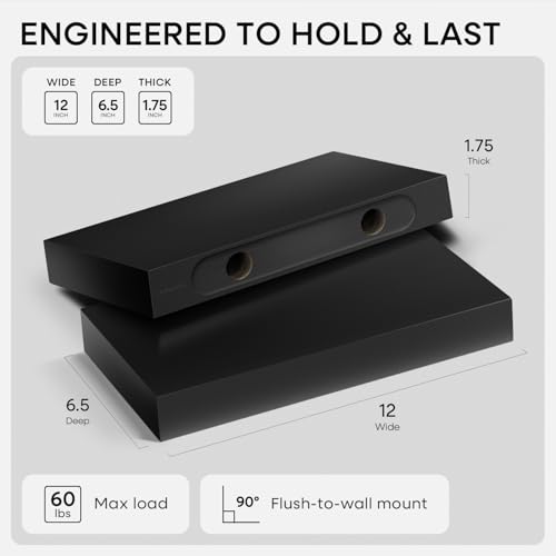 12 Inch Floating Shelves (2 Count)