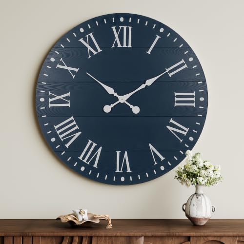 Large Wall Clock with Roman Numeral