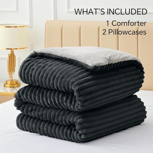 Fleece California King Comforter Set